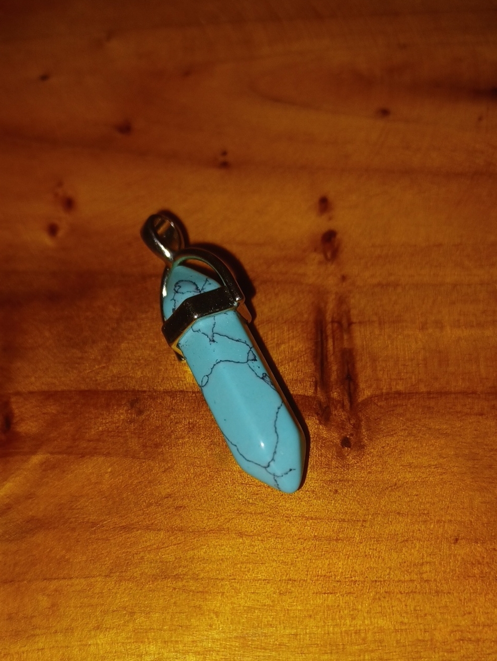 Turquoise Point Pendant Necklace Charm